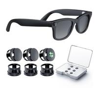 Bloccatore di luce a LED per occhiali Rayban Meta Smart, copertura regolabile per luce compatibile con Wayfarer, Skyler, Headliner, Oakley Meta HSTN, copertura leggera per flash Meta occhiali, nero