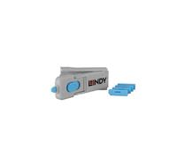 Bloccatore di porte Lindy DisplayPort Blu con chiave 5 pezzi