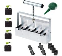 Bloccatore di terreno portatile 4x2 pollici Seed Block Makers alla volta Bloccatore di terreno per il blocco di terreno per l'avvio del giardino del terreno di semina Terriccio per piante all'aperto