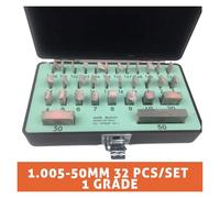 Blocchetti di riscontro, 32 Pcs High Accuracy Steel Gauge Measuring Block Set Testing Gage Block Gage Measurement 0/1 Grade(1 grade)