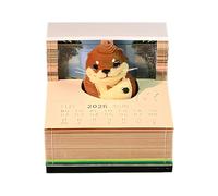 Blocchetto 3D Per Appunti | Design 3D Animali,Calendario da Scrivania 2026 con Copertina in Acrilico | Per Casa Ufficio Scuola Camera Asilo Viaggi Festa Regalo Settimanale