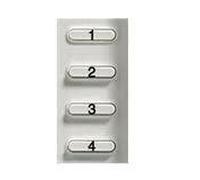 Blocchetto 4 Pulsanti AGGIUNTIVO Pivot Bianco cod. 337512 TERRANEO BTICINO