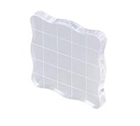 Blocchetto Acrilico Trasparente 7,5x7,5 cm con Angoli Arrotondati, Facile Pulizia, Riutilizzabile e Durevole - Design Glossy, Uso Pratico per Stampa Manuale e Progetti Creativi