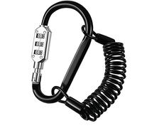 Blocchetto e cavo per casco da motocicletta Catenella a combinazione bicicletta Multiuso Alte Sicurezza PIN con corpo del lucchetto in alluminio acciaio intrecciato spirale Moschettone forma di D arma