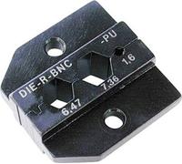 Blocchetto per crimpatrice HX-R-BNC PU Pin crimping: 1.60 mm, Shield and jacket: HEX crimp 6.47 mm (A), 7.36 mm (B)