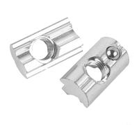 Blocchetto scorrevole in alluminio con molla a sfera in acciaio inox e dado filettato M8 per collegamento girevole a profili in alluminio 40x40 e 40x80, dimensioni 13x22mm (20pcs)