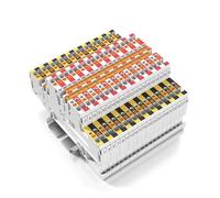 Blocchetto terminale doppio Weidmüller A2T 1.5 KNX WT-YL - Bianco con linea gialla, 3,5 mm, per cavi fino a 1,5 mm2 (confezione da 50 pezzi)