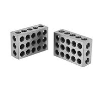 Blocchi 2 pezzi, blocchi di precisione per utensili industriali 25-50-75 mm, accessori per fresatrici a blocchi di 23 fori per fresatura parallela