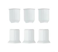 Blocchi angolari per base a parete compatibili con battiscopa altezza 5 4 cm, set da 6 pezzi, per angoli interni ed esterni che forniscono un aspetto finito (S bianco)