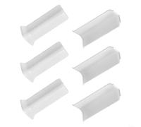 Blocchi angolari per battiscopa da 10 cm di altezza, include 3 angoli interni e 3 esterni per un collegamento impeccabile e integrazione di finiture (L bianco)