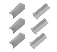 Blocchi angolari per battiscopa in ABS, per base di 10 cm di altezza, autoadesivi per angoli interni ed esterni, 3 pezzi interni e 3 esterni (L grigio)