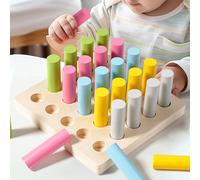 Blocchi cilindrici Montessori per la selezione dei colori, educativi per la