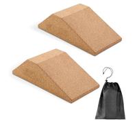 Blocchi cuneo da 2 Pezzi Rampa in sughero per Squat Regolabile, Cuneo Tascabile in Sughero, Estensori per Polpacci Antiscivolo per Squat per Sollevamento Pesi e Yoga, Piattaforma per Squat