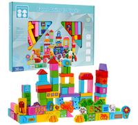 Blocchi da costruzione in legno Gospodarstwo 100 pezzi per bambini 3+
