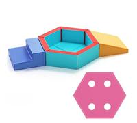 Blocchi da costruzione in schiuma per bambini, mattoncini morbidi per arrampicata, grandi capacità motorie, giocattoli montessori, custodia lavabile per divertimento indoor, Baby Soft Playset (JM352)