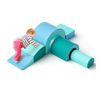 Blocchi da costruzione in schiuma per bambini, mattoncini morbidi per arrampicata, grandi capacità motorie, giocattoli montessori, custodia lavabile per divertimento indoor, Baby Soft Playset (JM311