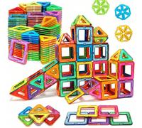 Blocchi da costruzione magnetici di grandi dimensioni - Giocattoli STEM set di costruzione con magneti fai-da-te, giocattoli educativi magnetici, colori casuali come regalo di compleanno New 28PCS,New