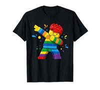 Blocchi da costruzione Master Builder Dabbing Boy Brick Builders Maglietta