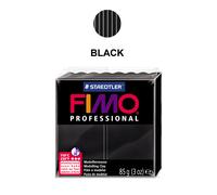 Rayher 34448576 Pasta modellabile termoindurente Fimo Professional, Panetto grande da 454g, colore Nero