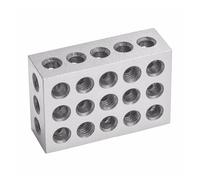 Blocchi di calibrazione, 2 Pz/set 25-50-75mm Blocchi Di Acciaio Temprato 0.005 "Precisione Abbinata Macchinista 123 Strumento Di Fresatura 23 Fori 1-2-3" Calibro Di Blocco(1-2-3")