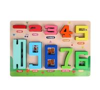 Blocchi di cifre, Blocchi di cifre Matematica | 1-10 Numeri matematici Building Building - attività di apprendimento per Bambini di età di 3+, Giocattolo interattivo per la Scuola Materna