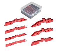 Blocchi di configurazione della tavola del router 7Pcs Lavorazione del legno Precisioni di alluminio Setup Rod Blocchi per router Tabelle Accessori Altezza Gauge Set