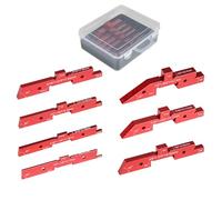 Blocchi di configurazione della tavola del router 7Pcs Lavorazione del legno Precisioni di alluminio Setup Rod Blocchi per router Tabelle Accessori Strumento per la lavorazione del legno