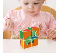 Blocchi di costruzione del cubo Montessori Blocco magnetico Puzzle di plastica