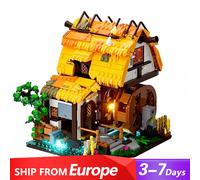 Blocchi di costruzione dell'illuminazione del mulino ad acqua, 3 figure City Street Appartamento Fattoria Modello Edifici modulari Blocchi Regalo 1278 pezzi