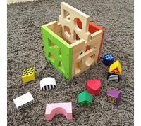 Blocchi di costruzione per scatole di smistamento a forma di legno per