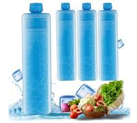 Blocchi di ghiaccio per congelatore, 200 ml, condizionatore d'aria, ventola, scatola di cristallo di ghiaccio, 4 pezzi, riutilizzabili, per la casa, salvaspazio, per refrigeratori, scatole per il