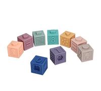 Blocchi di gomma morbidi Bambini bambini che masticano blocchi educativi della prima infanzia in silicone per l'apprendimento del tempo di gioco