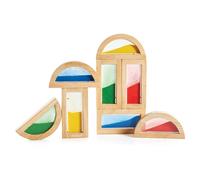 Blocchi di Legno con Sabbia Colorata - 8 Pezzi