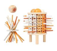 Blocchi di legno Game di impilamento, elementi di costruzione di abilità motorie | Building Building naturali sicuri - Game di puzzle per la famiglia educativa per il compleanno di natale natale Pasqu