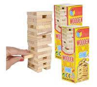 Blocchi di legno impilabili Gioco di torre rotolante Tirare e far cadere i blocchi Gioco di apprendimento sensoriale notturno 6"""" pollici (confez