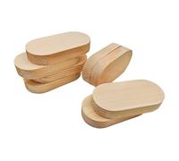 Blocchi di legno non verniciati, tavole di legno ovali per il fai da te, blocchi vuoti di legno da intaglio per incisione, bruciare, dipingere (10 x 5 x 1,5 cm/8 pezzi)