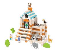 Blocchi di legno per bambini di età compresa tra 4 e 8 anni, elementi costitutivi per il bambino 1-3 - Building building colorati per bambini sicuri | Giocattoli per l'apprendimento del viaggio educat