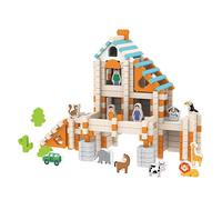 Blocchi di legno per bambini di età compresa tra 4 e 8 anni, elementi costitutivi per il bambino 1-3 | Divertimento Building Building colorato in legno colorato - Giocattoli per l'apprendimento del