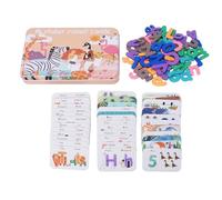 Blocchi di Lettere e Numeri Tabelloni Giocattolo Educativo per Bambini, Impara Numeri e Lettere, Migliora Le abilità Sociali, Grandi Compleanni e FESTIVITÀ, Materiale in Legno Massiccio