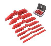 Blocchi di Misura Altezza Set 7 Pezzi, Strumenti Regolabili per Falegnameria, Color Rosso - Misurazione Precisa, Design 4 in 1, Strumenti Professionali per Falegnami