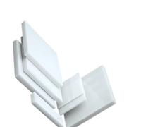 Blocchi di plastica riutilizzabili in PP bianco da 2 pezzi - Cuscinetti di supporto antivibranti spessi 250×250 mm, 1-6 mm(250x250x3mm)