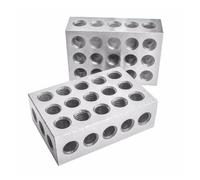 Blocchi di precisione da 23 fori da 25-50-75 mm, 1 paio (2 pezzi), set di blocchi di serraggio paralleli, blocco in acciaio da 23 fori Strumenti per la lavorazione del legno(25-50-75mm)