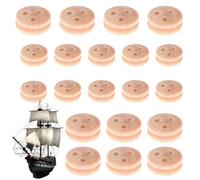 Blocchi di puleggia in legno, puleggia per modello di nave, piccolo disco di legno, 20 blocchi di legno portatili, accessori per la vela per il modellismo nautico
