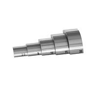 Blocchi di riscontro, Blocco di test di calibrazione a gradini curvi Blocco di test di calibrazione ad ultrasuoni rotondo a 5 gradini for spessimetro ad ultrasuoni 0,100" 0,200" 0,300" 0,400" 0,500",