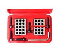 Blocchi di Riscontro, Set di blocchetti riscontro for cuscinetti serraggio paralleli precisione a 23 fori, pollici, metrici, 25-50-75 mm(25-50 - 75 mm set)