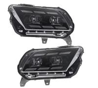 Blocchi fari anteriori Compatibile Con Ford Per Mustang 2009 2010 2011 2012 2013 2014 Gruppo Ottico DRL Lente Proiettore Faro Accessori Automobilistici 2 Pezzi