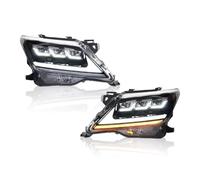 Blocchi fari anteriori Compatibile Con Lexus Per LX570 2008 2009 2010 2011 2012 2013 2014 2015 Fari DRL Indicatori Di Direzione Abbaglianti Angel Eye Lenti Proiettore 2 Pezzi