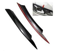Blocchi Fari Anteriori Per Passat Per B7 2010-2015 Auto Faro Palpebre Sopracciglia ABS Faro Lampada Adesivo Copertura Trim Accessori Fari Paralume (Colore : Nero)