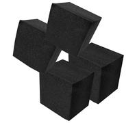 Blocchi Fonoassorbenti in Spugna Nera, 4 Pezzi per Porte e Stanze | Assorbimento del Rumore, Protezione Ambientale e Sicurezza, per Ambienti Piccoli e Medi, Colore Nero
