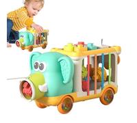 Blocchi giocattoli impilanti, giocattoli per camion di elefanti | Elefante colorato tira con il giocattolo | Giochi di viaggio per bambini divertenti, attività educativa in età prescolare per ragazzi,
